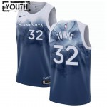 Maillot NBA Minnesota Timberwolves Karl-Anthony Towns 32 Nike 2023-24 City Edition Bleu Swingman - Enfant